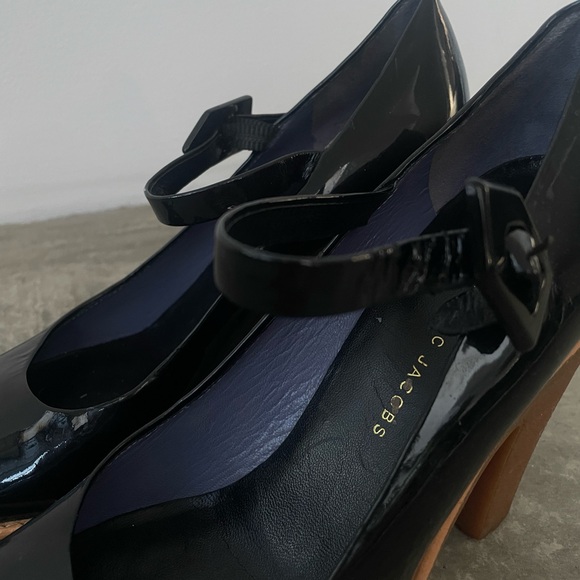 Rare MBMJ Black Patent Leather Marc Jacobs Maryjane Heels Vintage Y2K Size 38. - Picture 8 of 10